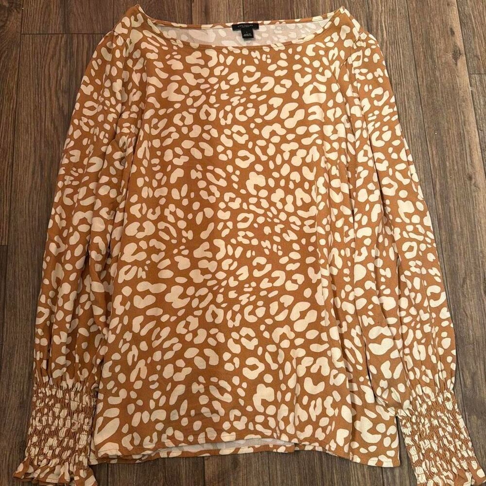 Ann-taylor Women's Orange and Tan Blouse